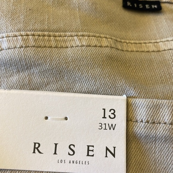 Risen Jeans Rugged Bottom Wide Leg Khaki Jeans. Size 13 / 31 NWT - Picture 8 of 10